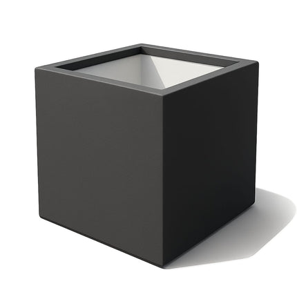 Polyester plantenbak 120x120x120 cm - Zwartgrijs (RAL 7021)