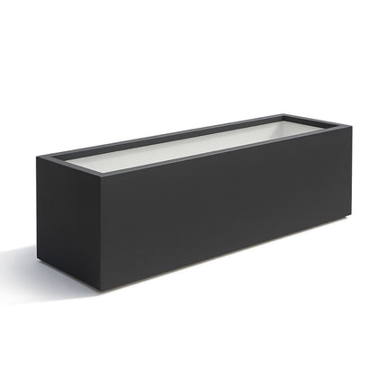 Polyester plantenbak 200x50x60 cm - Zwartgrijs (RAL 7021)