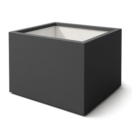 Polyester plantenbak 140x140x80 cm - Zwartgrijs (RAL 7021)