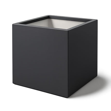 Polyester plantenbak 100x100x80 cm - Zwartgrijs (RAL 7021)