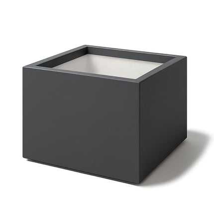 Polyester plantenbak 60x60x40 cm - Zwartgrijs (RAL 7021)