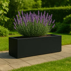 Polyester plantenbak 170x40x40 cm - Gitzwart (RAL 9005)