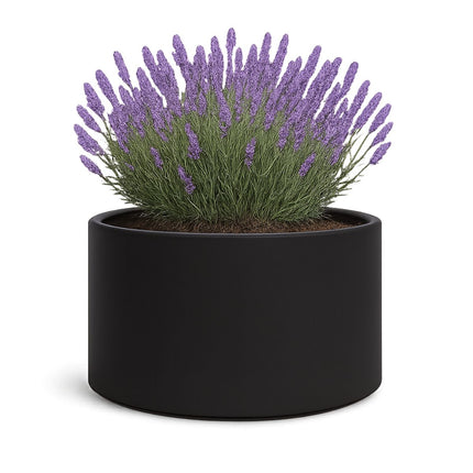 Polyester plantenbak Ø 100x60 cm - Gitzwart (RAL 9005)