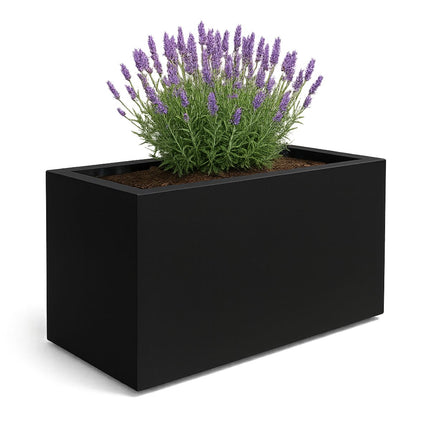 Polyester plantenbak 150x75x85 cm - Gitzwart (RAL 9005)