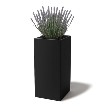 Polyester plantenbak 50x50x100 cm - Gitzwart (RAL 9005)