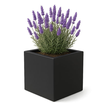 Polyester plantenbak 40x40x40 cm - Gitzwart (RAL 9005)