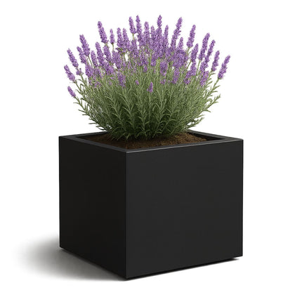 Polyester plantenbak 80x80x60 cm - Gitzwart (RAL 9005)