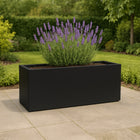 Polyester plantenbak 120x50x40 cm - Gitzwart (RAL 9005)