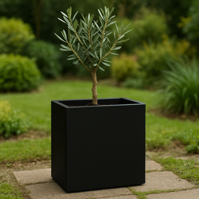 Polyester plantenbak 45x30x50 cm - Gitzwart (RAL 9005)