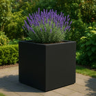 Polyester plantenbak 120x120x120 cm - Gitzwart (RAL 9005)