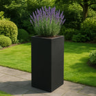 Polyester plantenbak 50x50x100 cm - Gitzwart (RAL 9005)