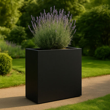 Polyester plantenbak 110x40x110 cm - Gitzwart (RAL 9005)