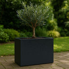 Polyester plantenbak 80x40x80 cm - Gitzwart (RAL 9005)