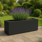 Polyester plantenbak 120x30x50 cm - Gitzwart (RAL 9005)