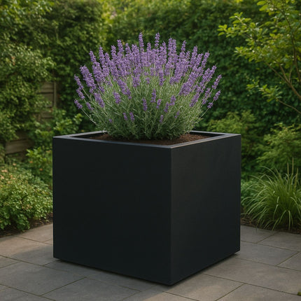 Polyester plantenbak 160x160x160 cm - Gitzwart (RAL 9005)