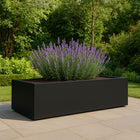 Polyester plantenbak 223x100x32 cm - Gitzwart (RAL 9005)