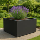 Polyester plantenbak 160x160x80 cm - Gitzwart (RAL 9005)