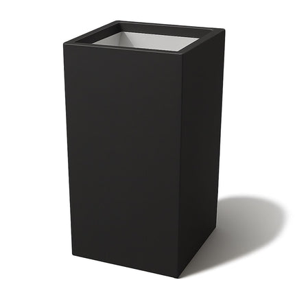 Polyester plantenbak 40x40x80 cm - Gitzwart (RAL 9005)