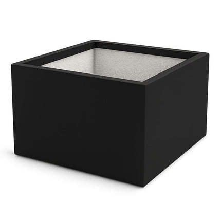 Polyester plantenbak 120x120x60 cm - Gitzwart (RAL 9005)