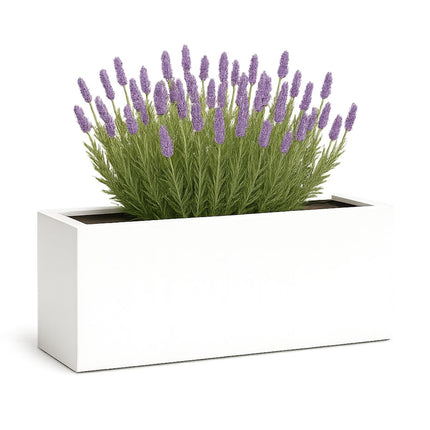 Polyester plantenbak 120x40x50 cm - Zuiver Wit (RAL 9010)