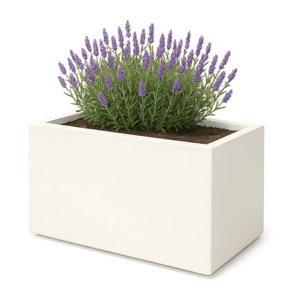 Polyester plantenbak 125x65x70 cm - Zuiver Wit (RAL 9010)