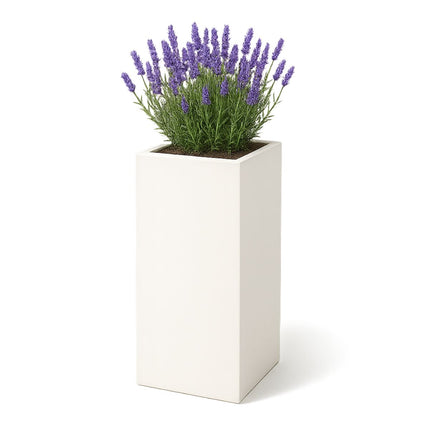 Polyester plantenbak 50x50x100 cm - Zuiver Wit (RAL 9010)