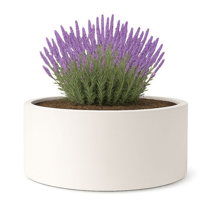 Polyester plantenbak Ø 150x60 cm - Zuiver Wit (RAL 9010)