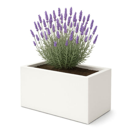 Polyester plantenbak 80x40x40 cm - Zuiver Wit (RAL 9010)