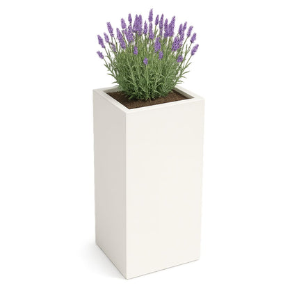 Polyester plantenbak 50x50x120 cm - Zuiver Wit (RAL 9010)