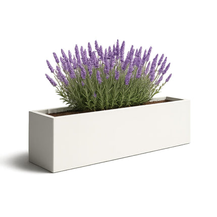 Polyester plantenbak 170x40x40 cm - Zuiver Wit (RAL 9010)