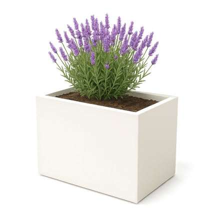 Polyester plantenbak 100x75x80 cm - Zuiver WIt (RAL 9010)