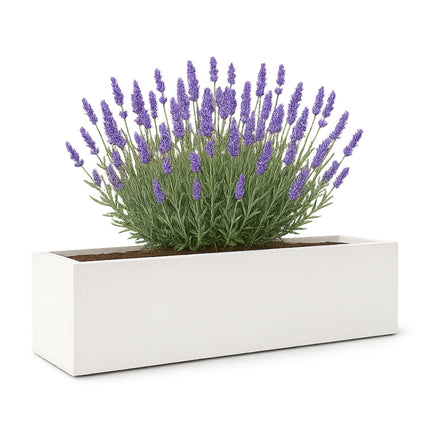 Polyester plantenbak 190x40x40 cm - Zuiver Wit (RAL 9010)