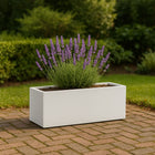 Polyester plantenbak 120x25x35 cm - Zuiver Wit (RAL 9010)