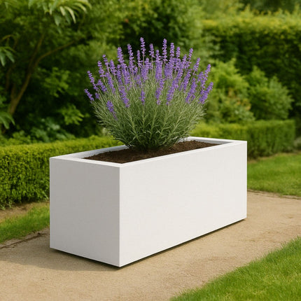 Polyester plantenbak 137x50x50 cm - Zuiver Wit (RAL 9010)