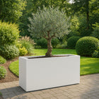 Polyester plantenbak 150x25x80 cm - Zuiver Wit (RAL 9010)