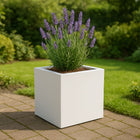 Polyester plantenbak 40x40x40 cm - Zuiver Wit (RAL 9010)