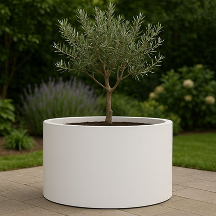 Polyester plantenbak Ø 100x60 cm - Zuiver Wit (RAL 9010)