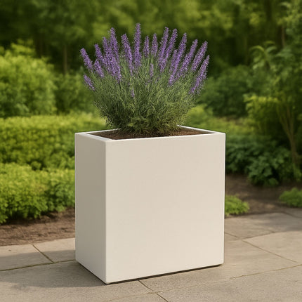 Polyester plantenbak 70x30x67 cm - Zuiver Wit (RAL 9010)