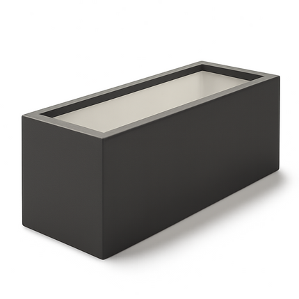 Polyester plantenbak 120x40x40 cm - Zwartgrijs