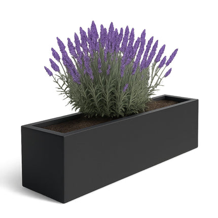 Polyester plantenbak 200x40x40 cm - Zwartgrijs (RAL 7021)