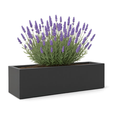 Polyester plantenbak 170x40x40 cm - Zwartgrijs - Doika - Plantenbak - Doika - DOIKA - BP - 32