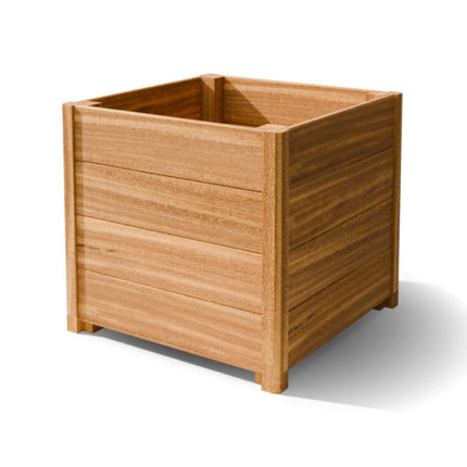Vierkante Hardhouten plantenbak met poten 60x60x55 cm