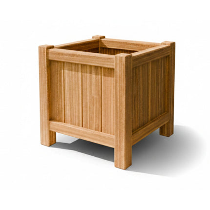 Vierkante Hardhouten plantenbak met poten 60x60x60 cm