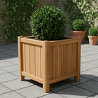 Vierkante Hardhouten plantenbak met poten 70x70x70 cm