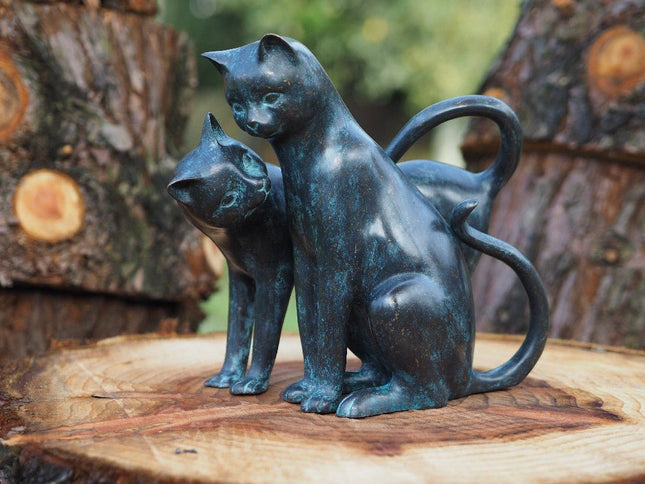 Bronzen beeld 2 Lieve poezen 30x20x33cm - Doika - Bronzen beeld - Doika - 5410807023501 - AN2350BR-VI