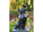 Bronzen beeld Kat met vlinder 38x16x25cm - Doika - Bronzen beeld - Doika - 5410807019054 - AN1905BR-BI