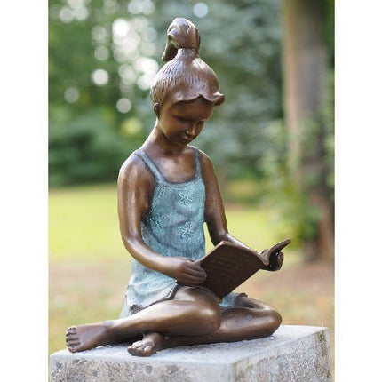 Bronzen beeld Lezend meisje 40x24x23cm - Doika - Bronzen beeld - Doika - 5410807108031 - AN0803BR-V-M