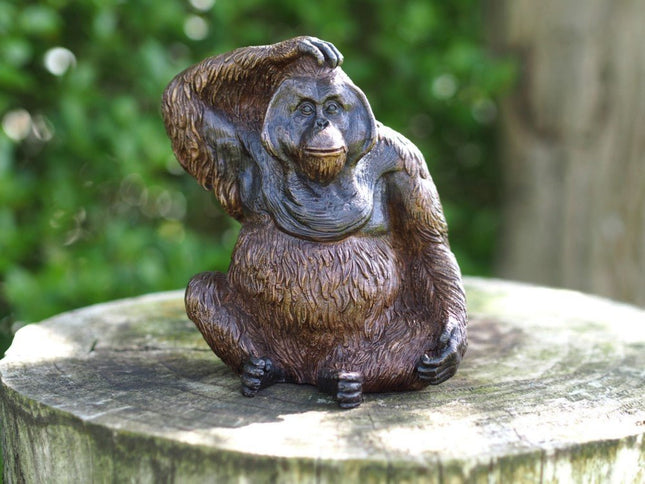 Bronzen beeld Orang oetan 16x10x14cm - Doika - Bronzen beeld - Doika - 5410807014110 - BS1411B