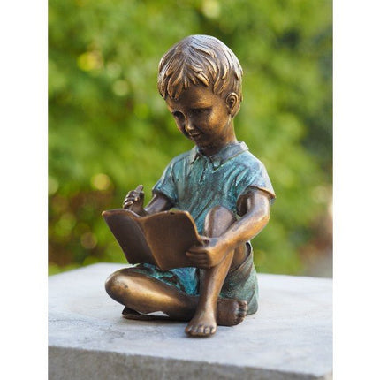 Bronzen beeld Schrijvend jongetje 15x10x8cm - Doika - Bronzen beeld - Doika - 5410807008027 - AN0802BRW-V