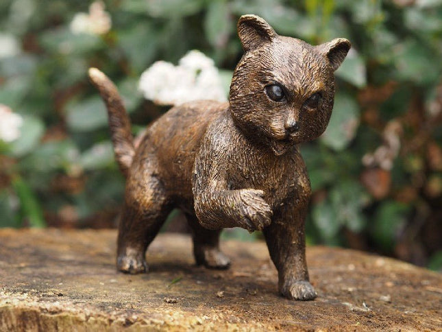 Bronzen beeld Staande poes 10x6x15cm - Doika - Bronzen beeld - Doika - 5410807022719 - AN2271BR-B
